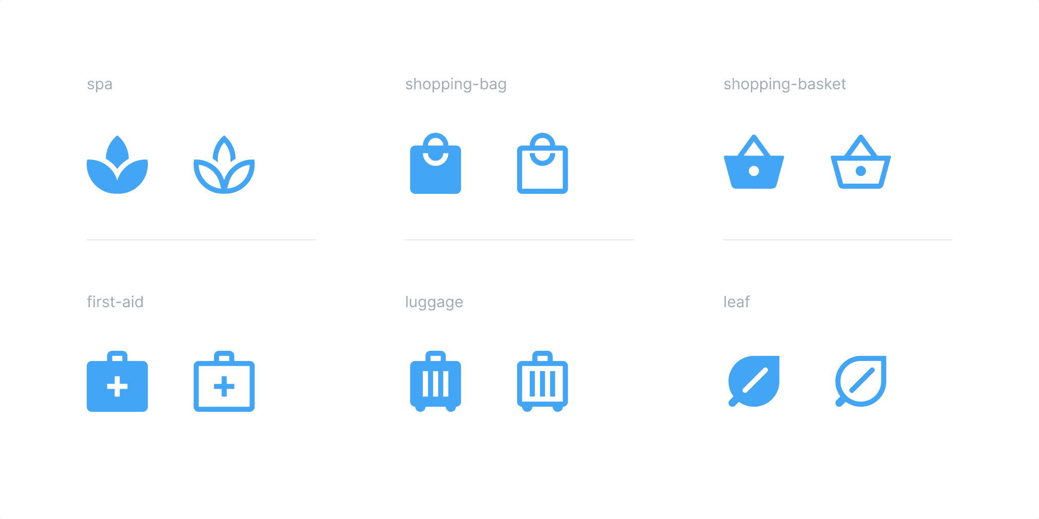 Image showing filled and outlined icons.